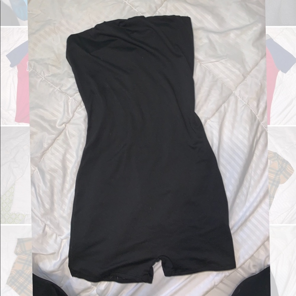 Fashion nova black party suit built in bra. small